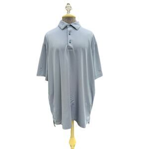 Peter Millar Summer comfort Men's blue and white pinstripe polo shirt size XL